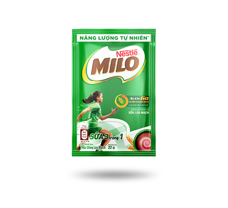 MILO GÓI BỘT SỮA 3 TRONG 1 22G*