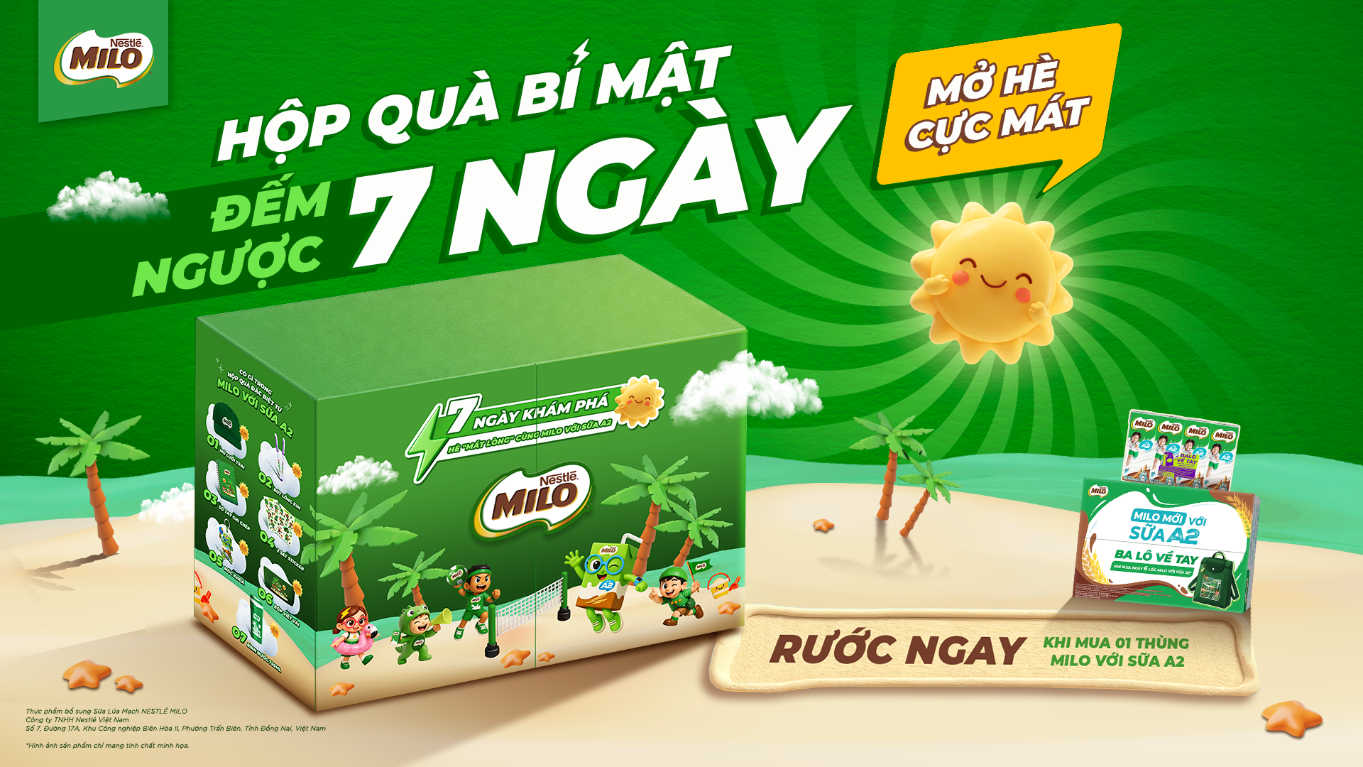 THÔNG BÁO THAY ĐỔI THỜI GIAN CHƯƠNG TRÌNH HÈ “MÁT LÒNG” CÙNG MILO VỚI SỮA A2 – Đợt 2
