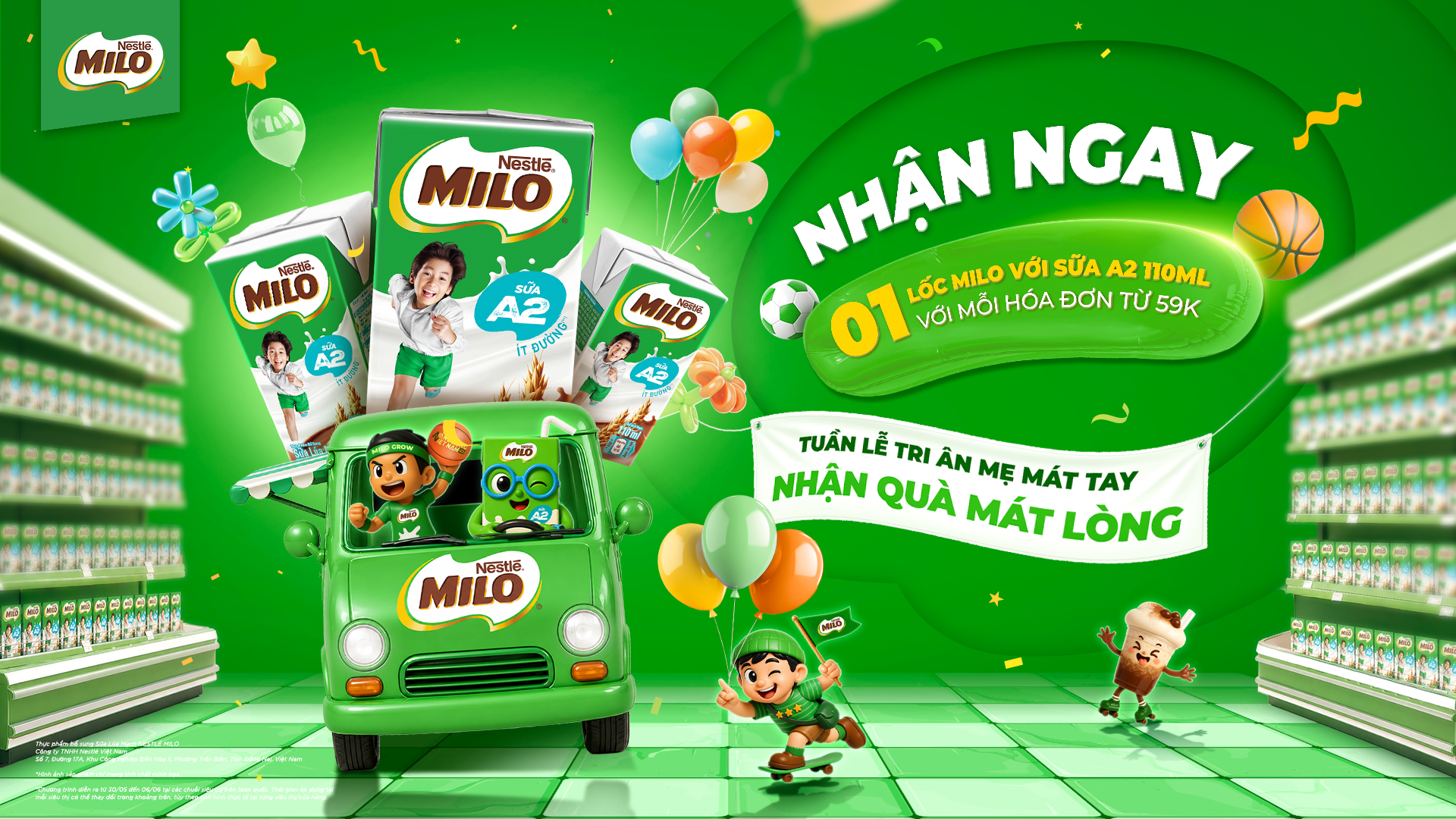 THỂ LỆ CHƯƠNG TRÌNH CÙNG MILO (VỚI SỮA A2)